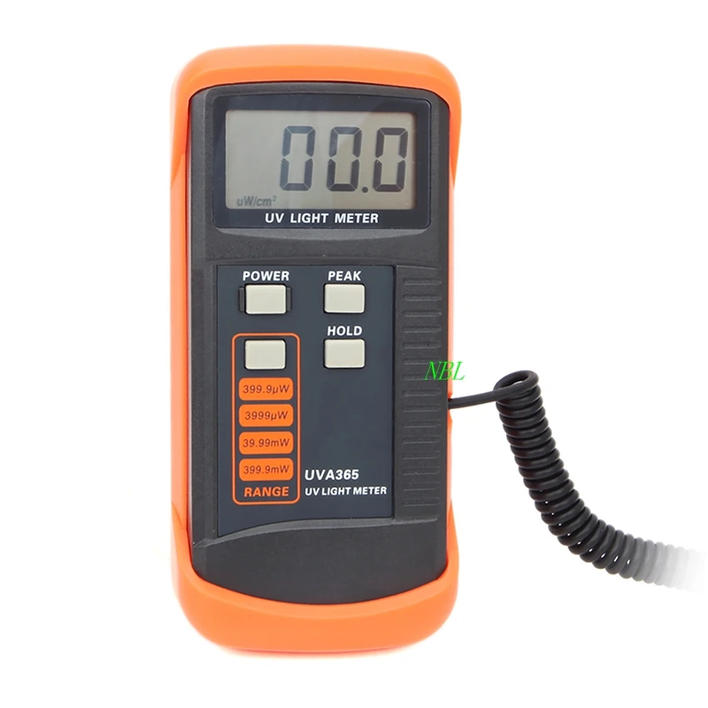 400m W/cm Misuratore di luce UV 320nm-390nm UVA LSI-circuito Tester Dati Picco Mantenimento Sensore UV Filtro di correzione Misuratore di radiazione UV UVA365