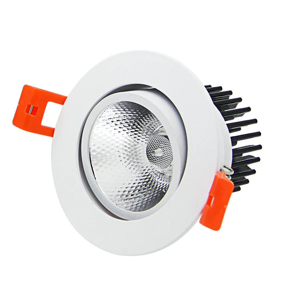 Dimmable Recessed Downlight 5/7/9/12/15W COB LED Ceiling Lamp AC 110/220V Spotlight Indoor Lighting For Foyer Study Warm White