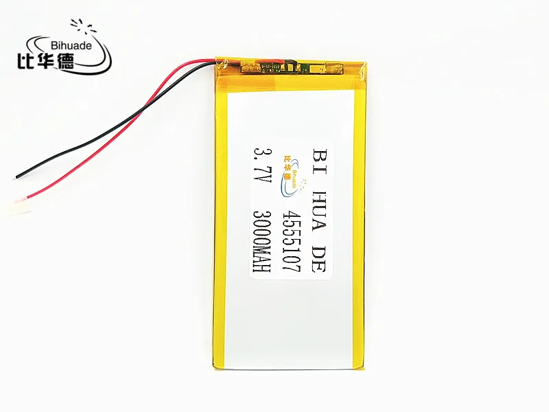 3.7V 4555107 battery li polymer battery 3000MA for player GPS tablet PC battery