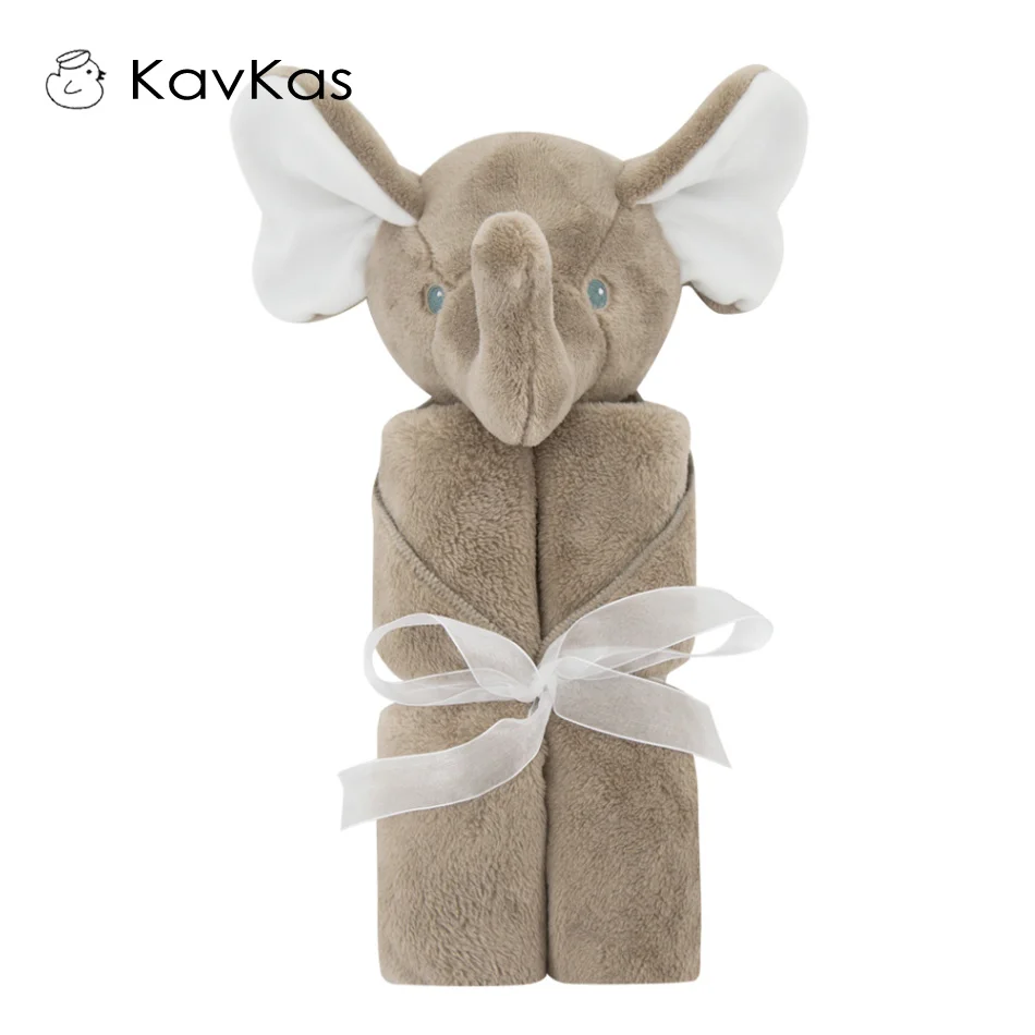 Kavkas cobertores para bebês, 76x76cm, cama de bebê, presente de aniversário de inverno, recém-nascido, macio, quente, coral, lã, pelúcia, animal, brinquedo educacional