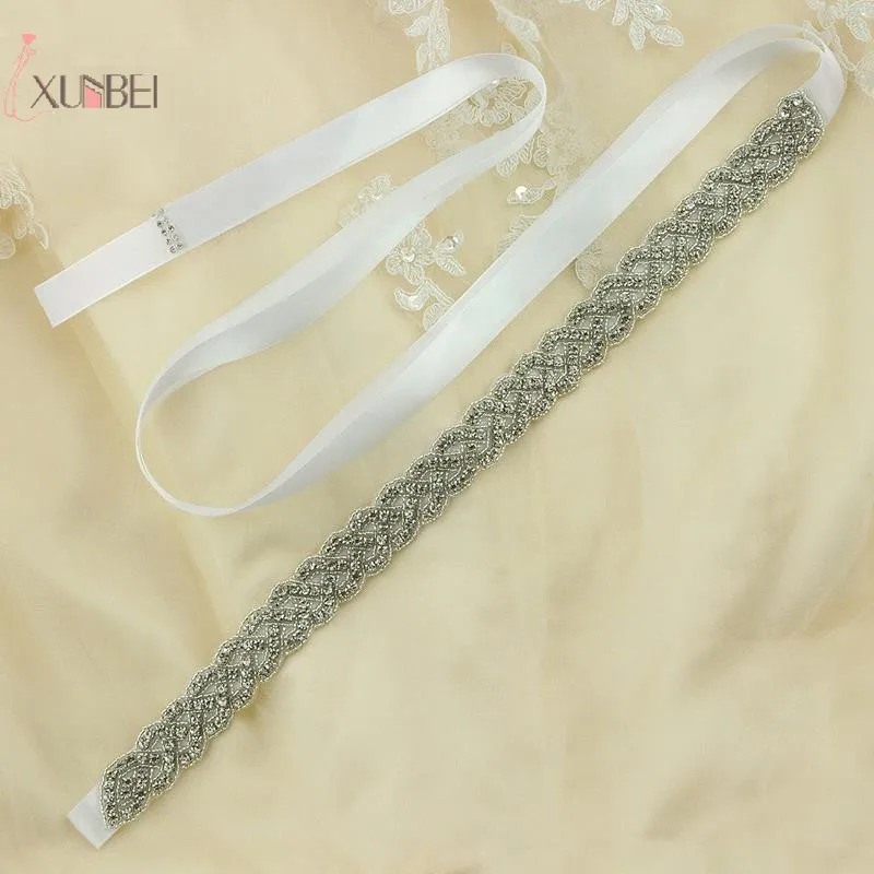 Ceinture de mariage avec strass, argent, diamant, cristal, pour robe de mariée, décoration de mariage