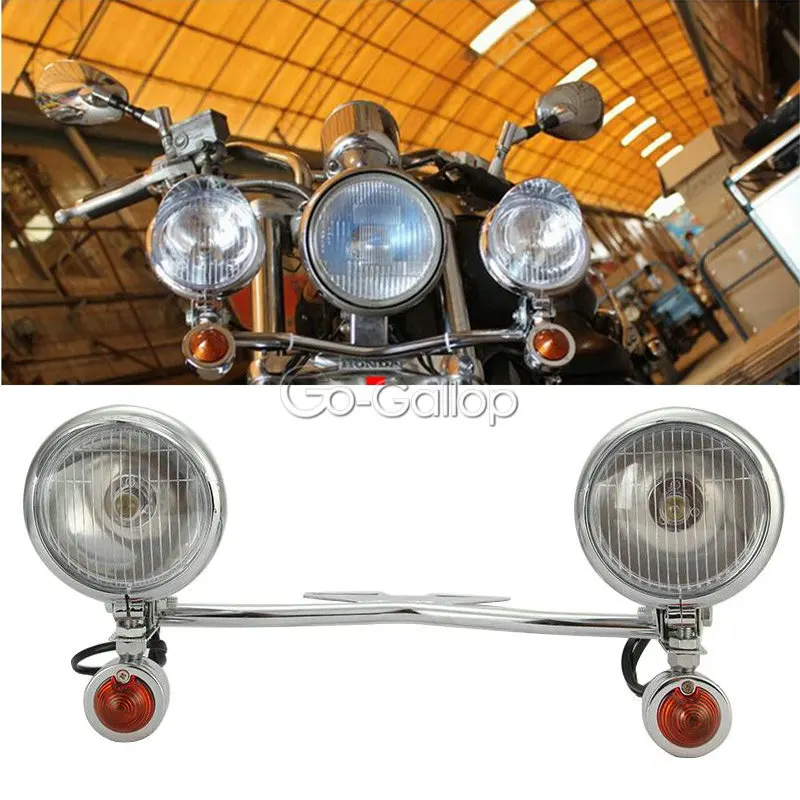 Passing Light Bar Turn Signals For Yamaha V-Star XVS 650 950 1100 Custom Silverado/Suzuki Boulevard Intruder Volusia Marauder