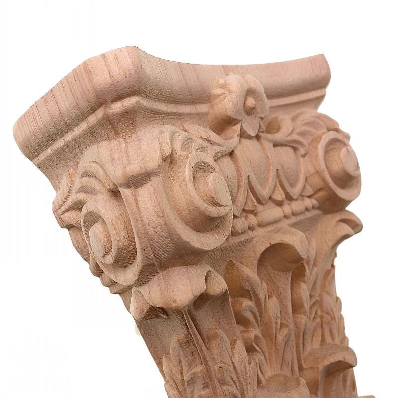 RUNBAZEF European Style Decoration Beam Toro Maas Head Unpainted Wood Carved Onlay Applique Frame For Decorative Figurines