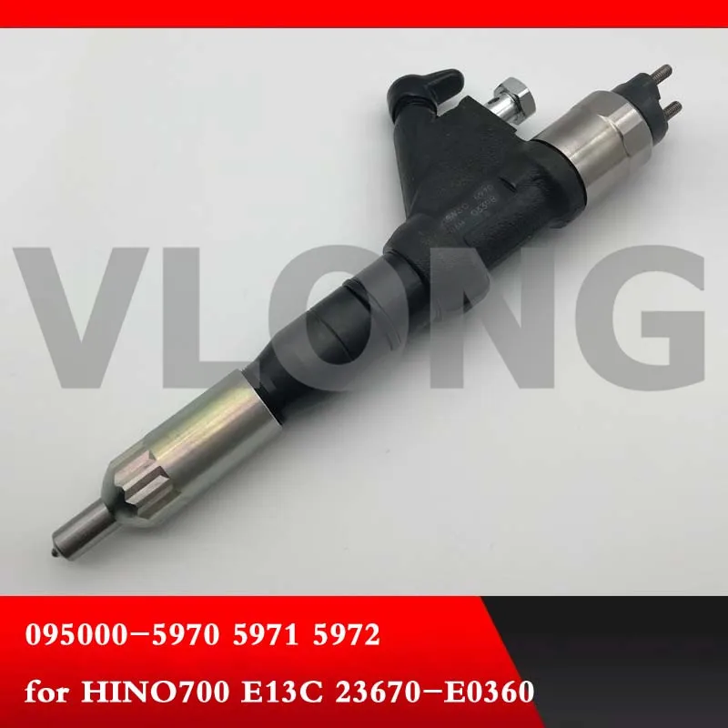 1PCS GENUINE NEW COMMON RAIL FUEL INJECTOR 095000-5970 095000-5971 095000-5972 23670-E0360 23670E0360 For HINO 700 E13C