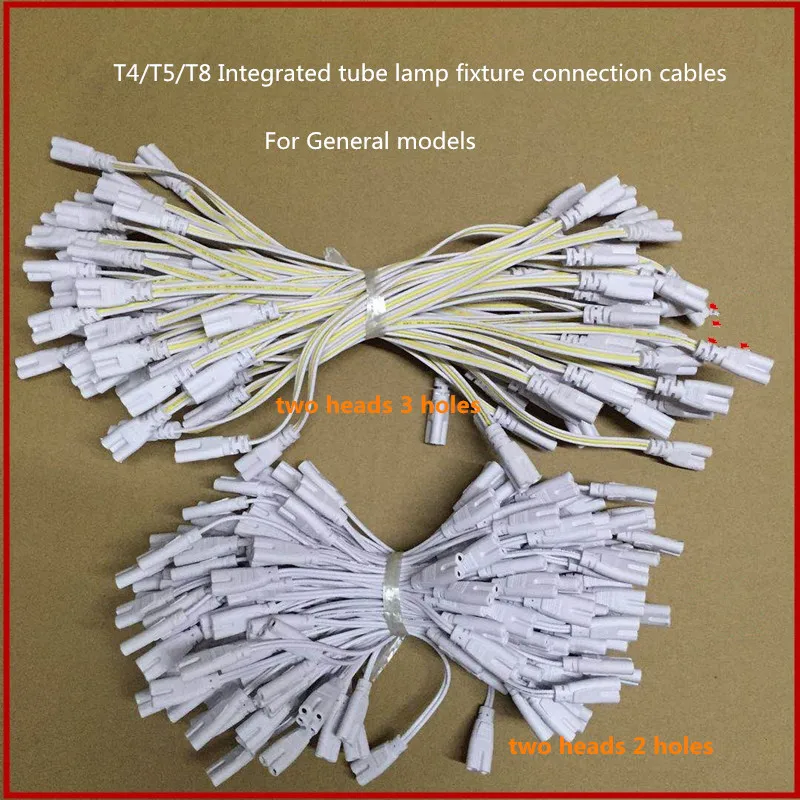 30cm Long T8 led tube fixture connector T4/T5/T8 LED Integrated Tube Flexiable Connector Cables Wire for Tube Lighting Accessory