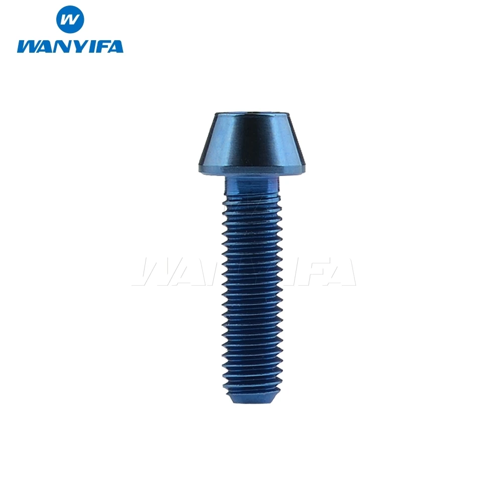 Wanyifa titanyum cıvata M5 x 9 16 18 20 25 30 35 40 45 50 55 60mm Allen anahtarı konik kafa cıvata vida bisiklet gövdesi Seatpost