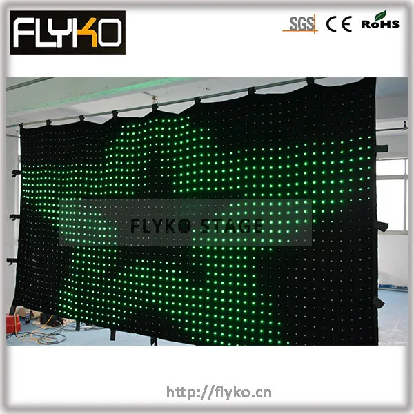 Free shipping, PC controller stage concert decoration led video curtain