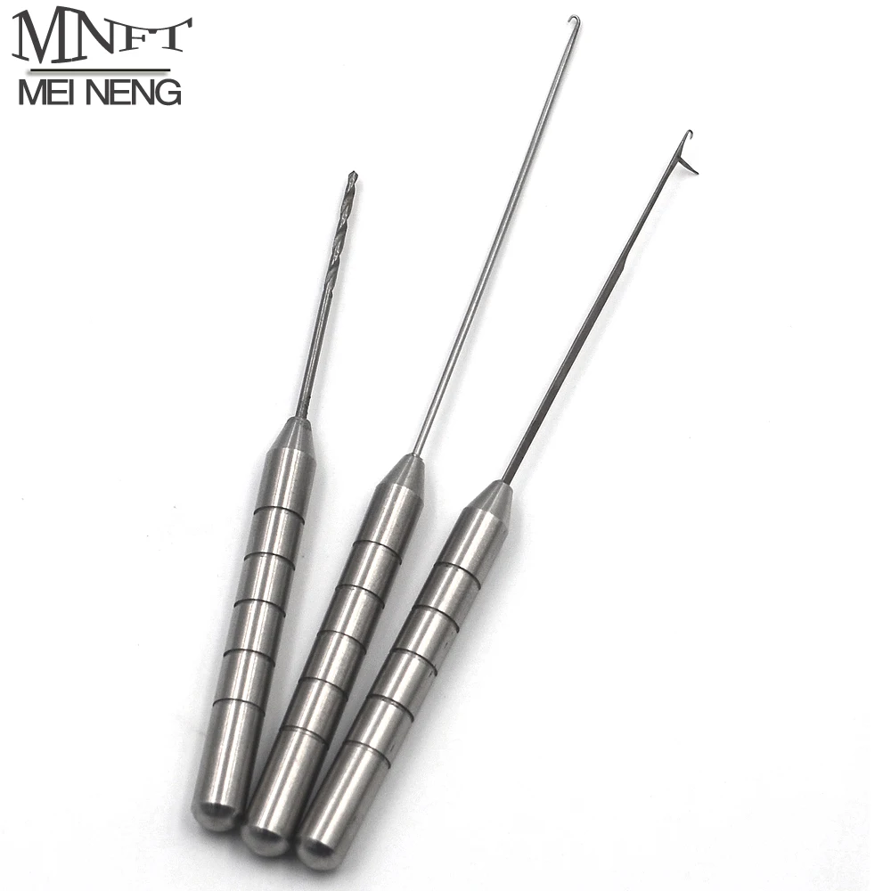 

MNFT 1Set with 3pcs Stainless Steel Fishing Rigging Bait Drill&Needle Combo Set Strong and Easy to Use Carp Fishing Tackle Tools