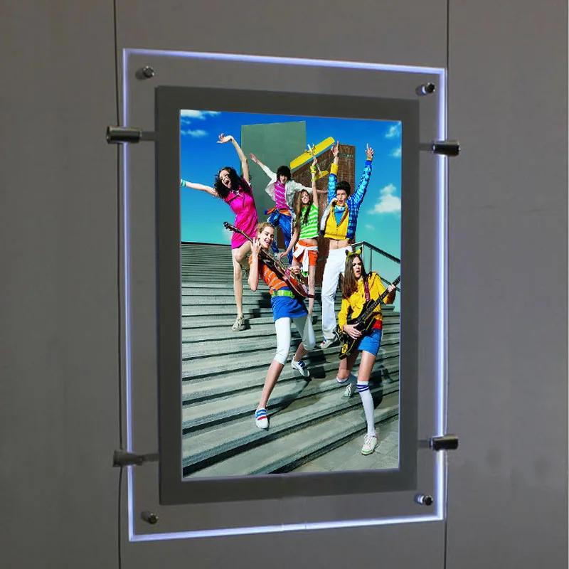 A4 Double Sided Gallery Hanging Systems,Wire Hanging Picture Hanging Systems for Agent,Hotel,Retail Store (1unit/Column)