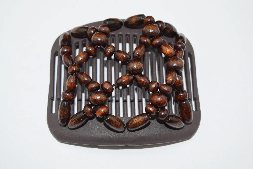 Brown beads  comb 12  pcs/lot  classical style  professional work lady hair accessory Easy to Use