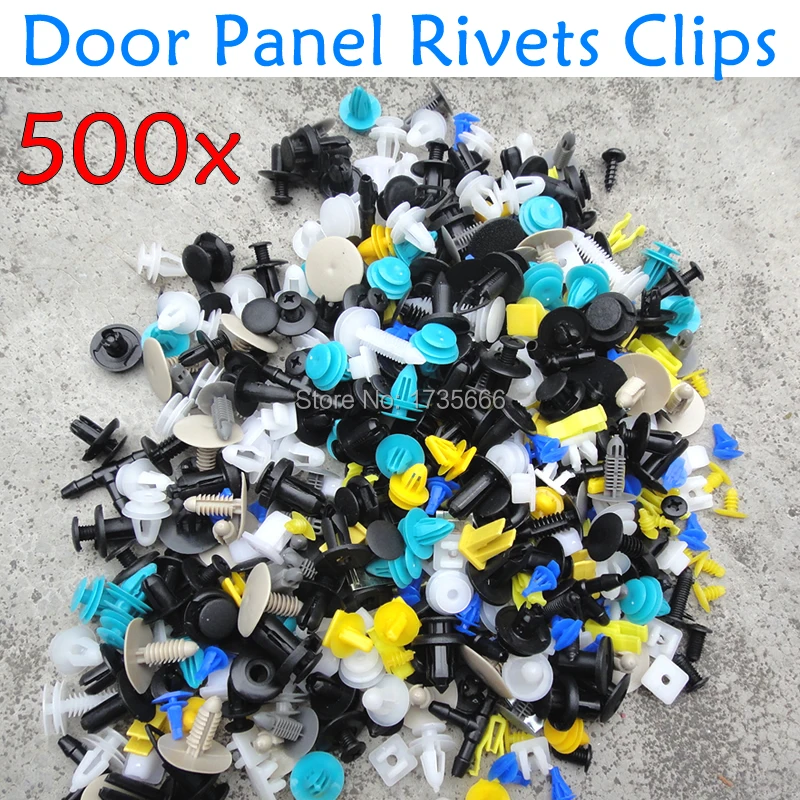 500x For Nissan Fairlady Z Moco / Murano Note Figaro Fuga Leaf Micra Maxima Mixed Fastener Bumper Door Panel Rivets Clips