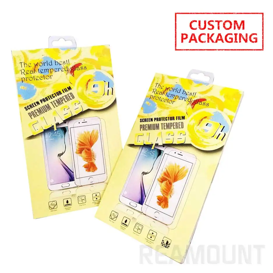 

100pcs Universal Paper Retail Package Packaging Box for Mobile Phone Tempered Glass Screen Protector Box
