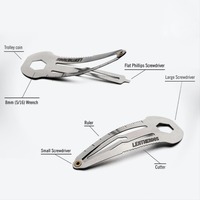 EDC gear Multifunction stainless steel hairpin hair clip ruler cutter keychain pocket utility tool survive Screwdriver travel