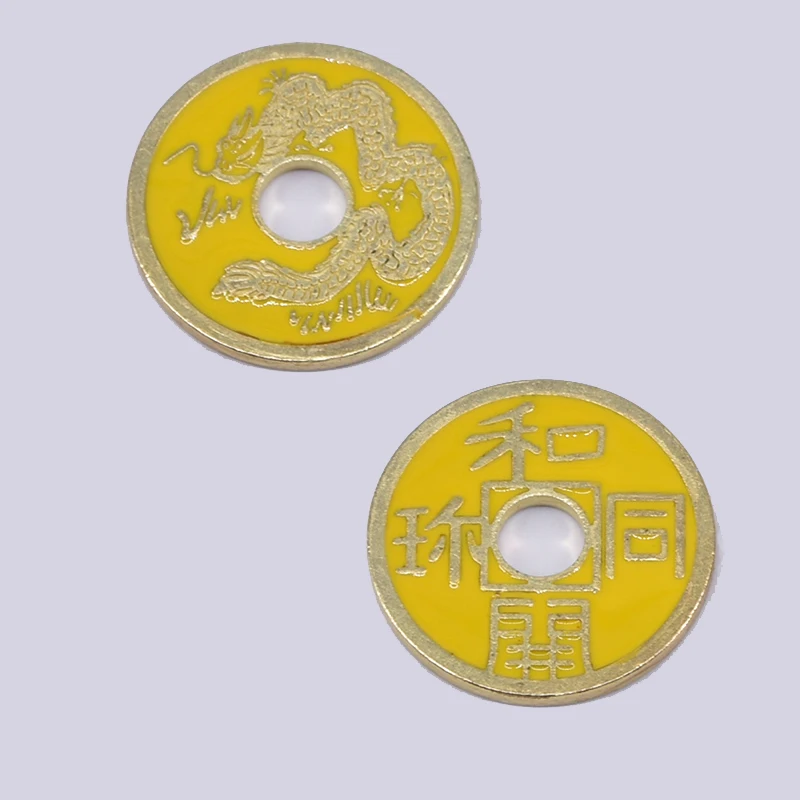 1pc Chinese Ancient Coin (Four Color Available) Magic Tricks Close Up Accessories Gimmick Illusion Appear Disappear Coin Magia