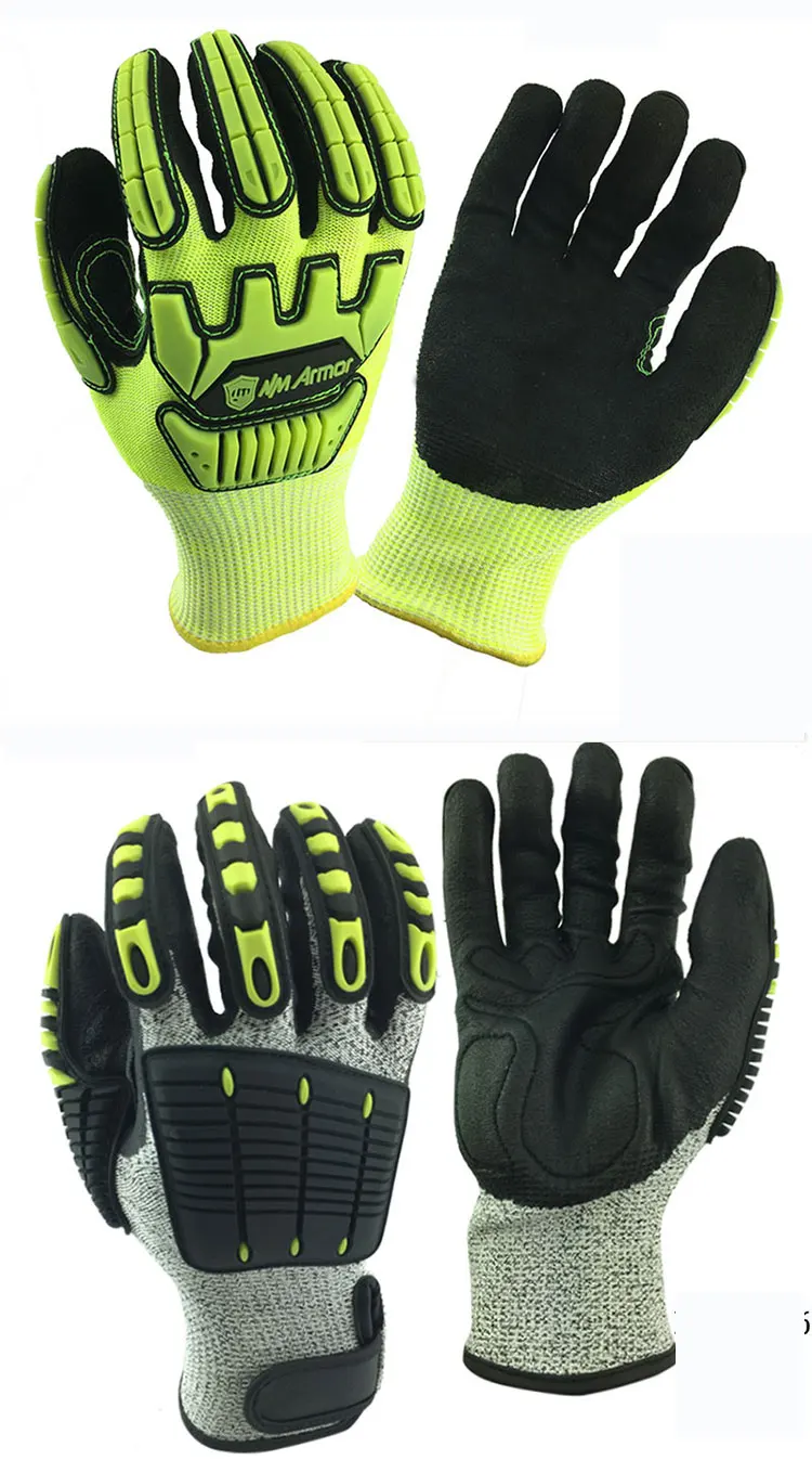 NMSafety 100% High Quality Anti Vibration New Mechanic Gloves Cut-Resistant Safety Hand Work Gloves