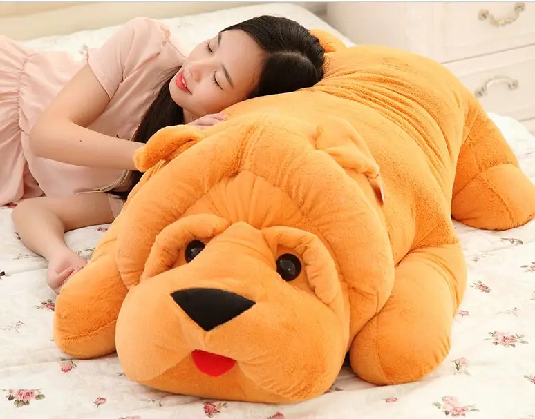 

huge 120cm prone shar pei dog plush toy,soft pillow toy birthday gift Christmas gift h2928