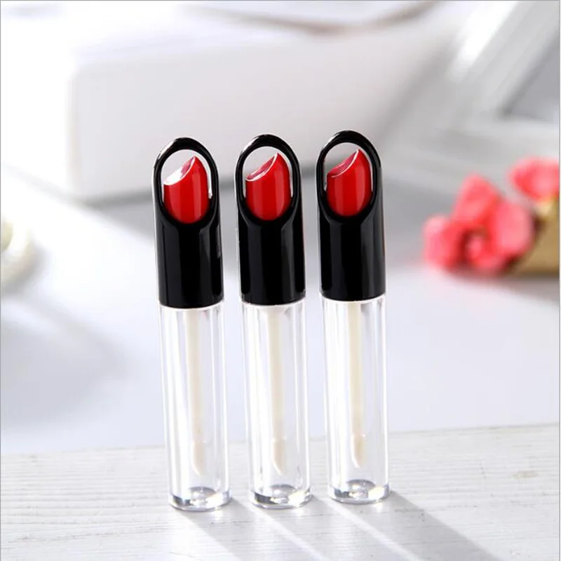 20/40/60pcs Empty Lip Gloss Tubes Bottles Plastic Lip Balm Tube Lipstick Bottles Lipgloss tubes Makeup Cosmetic Container Packing Clear Bottle Flower Basket Lid