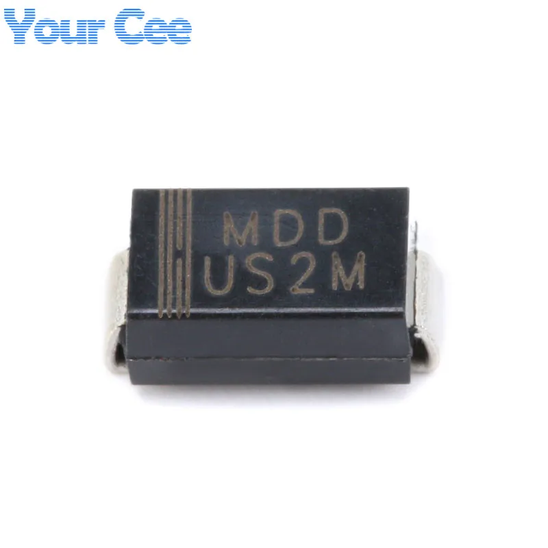 100pcs US1D US1J US1M US2M DO-214AC SMA SMD Ultrafast Recovery Diode 1A 200V/600V/1000V 2A 1000V