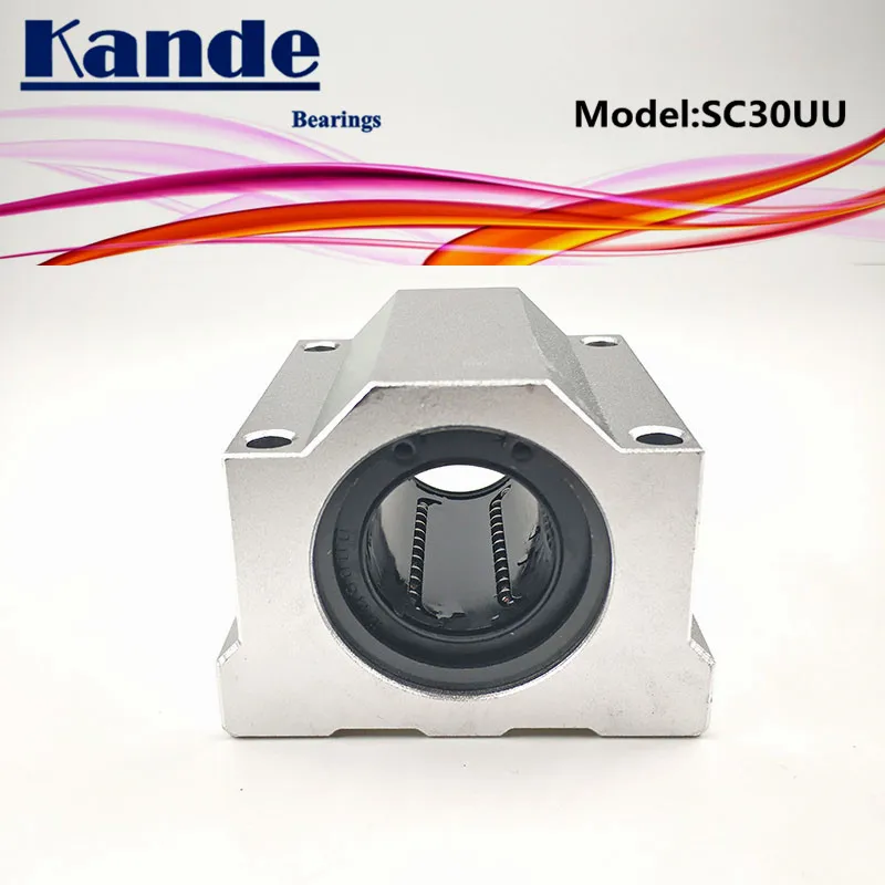 Kande Bearings  2pcs SC30UU SC30 UU Linear motion Ball Bearing Slide block bushing for 30mm SC30 SC