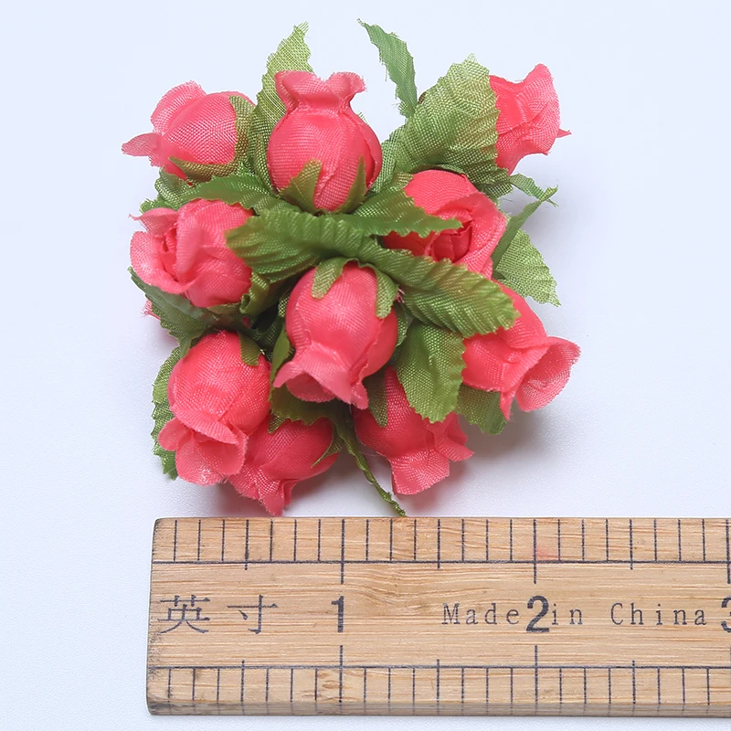 36/72/PCs Mini Künstliche Blumen Seide Rose Blumenstrauß Für Hochzeit Party Dekoration DIY Kranz Sammelalbum Zubehör – Detail 16