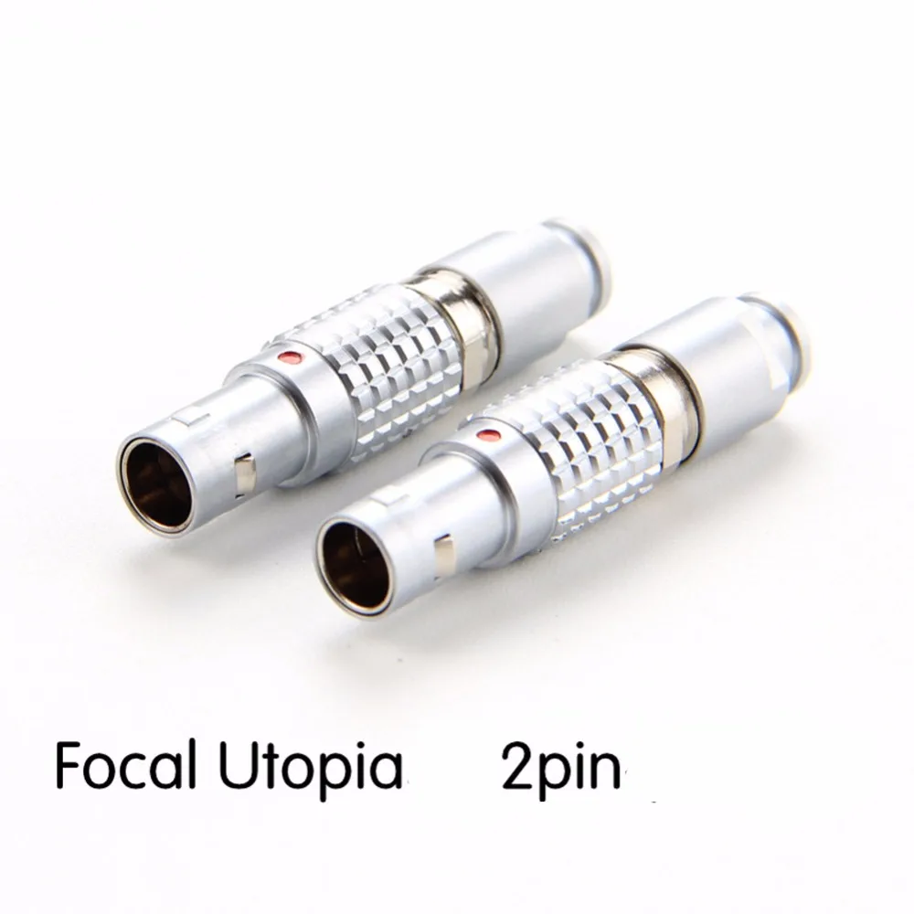 Free shipping Haldane 1pair Gold Plated  Male headphone Pin for DIY Focal Utopia Cable Connectors ADAPRER