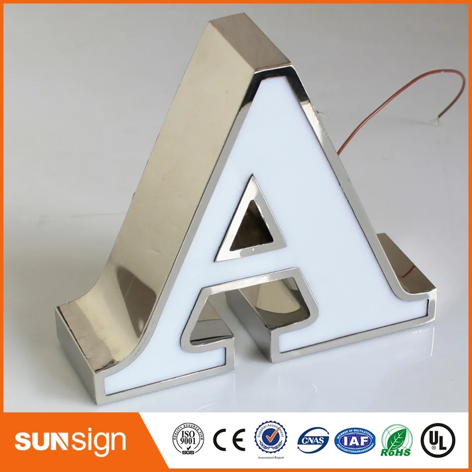 Wholesale stainless steel signs Outdoor illuminated signs