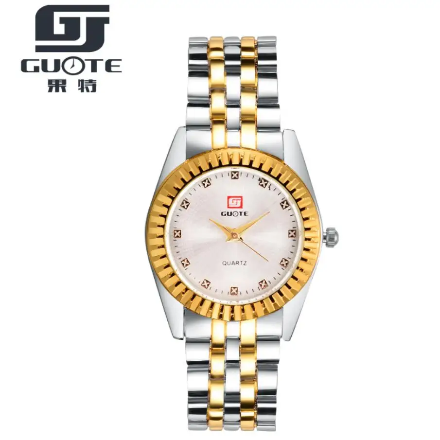 2023 New GUOTE Luxury Brand Gold and Silver Elegant Casual Quartz Watch Women Stainless Steel Dress Watches Relogio Feminino Hot