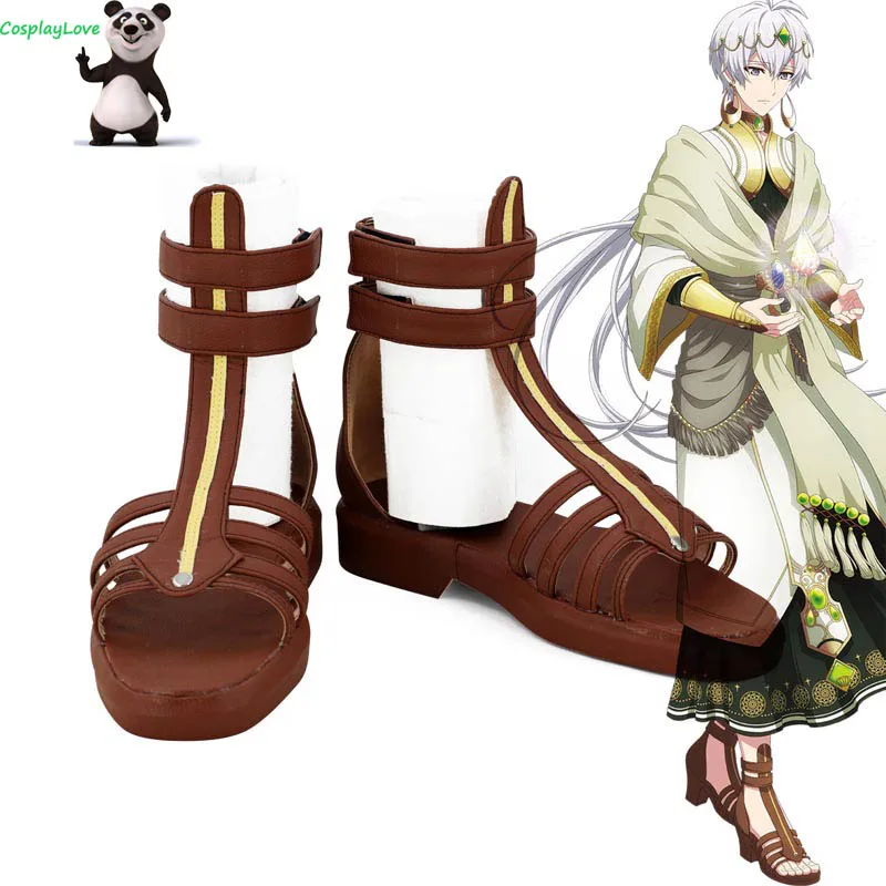 CosplayLove Idolish7 Cosplay Shoes Brown OSAKA SOGO Cosplay Shoes Boots For Halloween Christmas