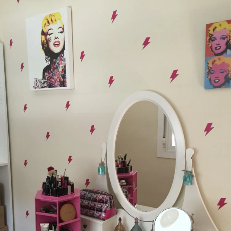 Tiny lightnings pattern wall decal ,Mini Lightning Decal Sticker kids baby room decor , 35 pcs per set