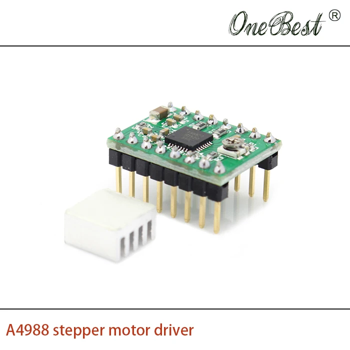 5pcs/lot Reprap A4988 Stepper Motor Driver Pin Fins Soldered Sent With Stickers 3D Printer Accessories