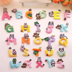 1PCS Cute English Letters alphabet embroidered patches cartoon applique iron on patches for clothes shoes bags kids name sticker