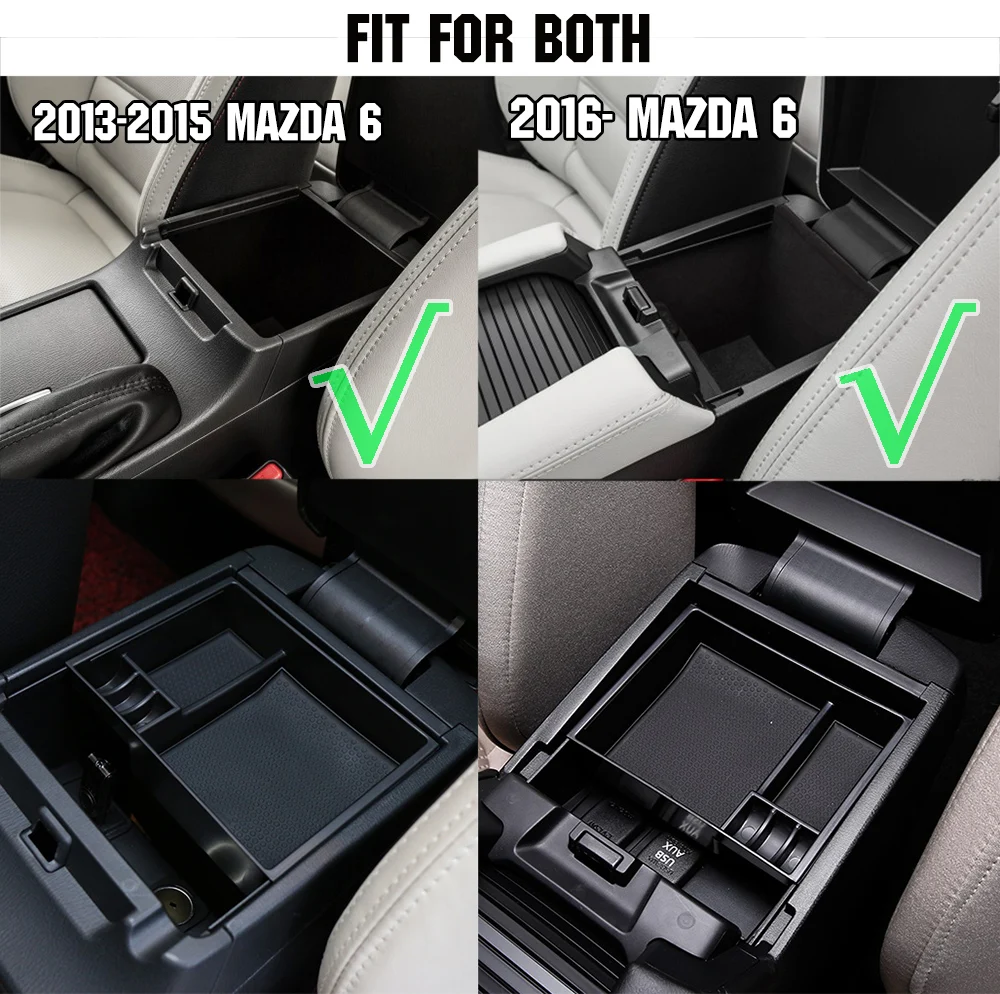 FOR MAZDA 6 M6 ATENZA 2013 2014 2015 2016 2017 ARMREST ARM REST CENTER CONSOLE STORAGE BOX HOLDER COMPARTMENT GLOVE TRAY