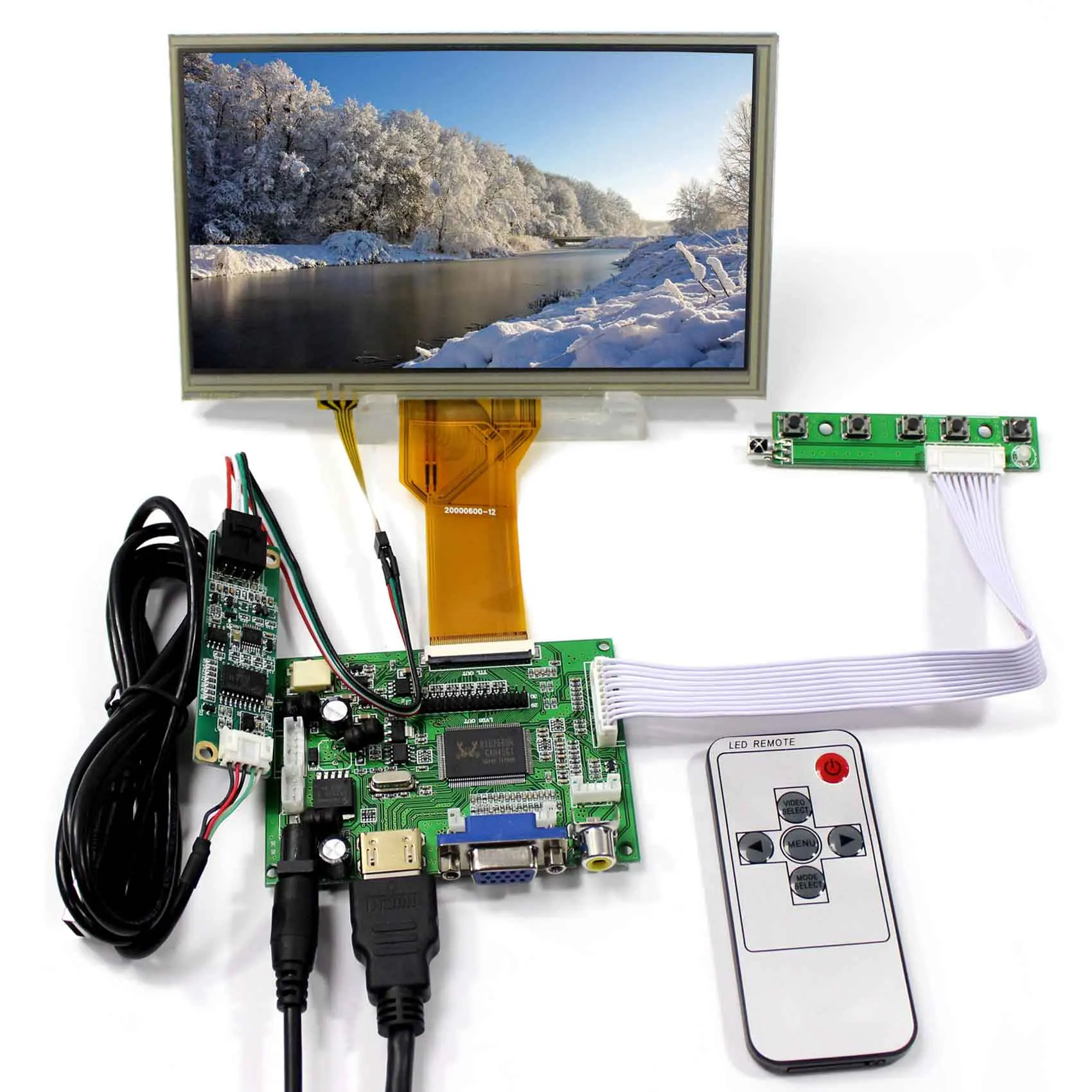 7inch 800x480 AT070TN92 AT070TN93 LCD With Resistive Touch Panel+HD MI VGA 2AV LCD Driver Board VS-TY2662-V1