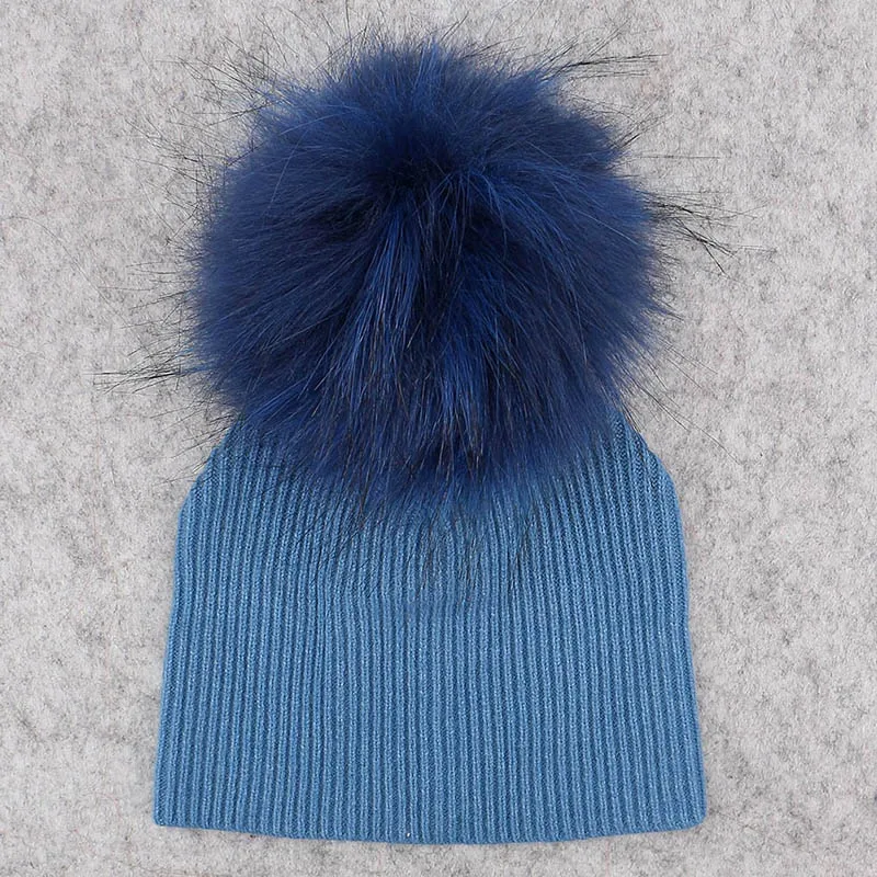 GZHilovingL Soft Winter Newborn Baby Boys Girls Faux Fur pompom Hats Caps 2018 Kids Childs Girls Wool Knitted Skullies Beanies