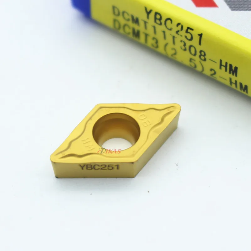 free shipping DCMT11T304/08 HM YBC251 Internal Turning Tools Carbide inserts Cutting Tool CNC Tools Lathe tools Lathe cutter