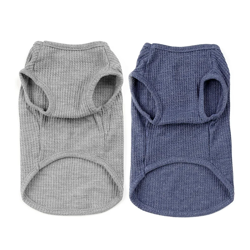 YUDODO Summer Cool Dogs Clothing for pets Chihuahua Teddy Solid Color Puppy Cat T-Shirt Breathable Cotton Vest S-2XL