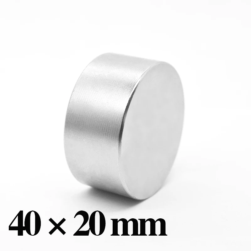 HYSAMTA 1 Piece N52 Neodymium Magnet 40x20 Permanent NdFeB Super Strong Powerful Round Magnetic Magnets Disc 40*20mm