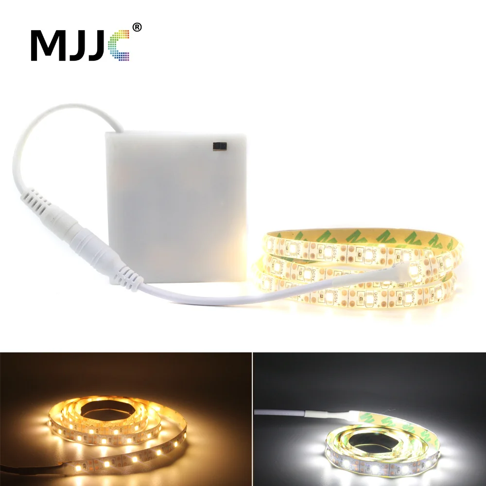 Battery LED Strip 5V Waterproof SMD 2835 Tria TV Backlight Fita LED Stripe Type Battery Operated Powered Flexible Bias Lighting