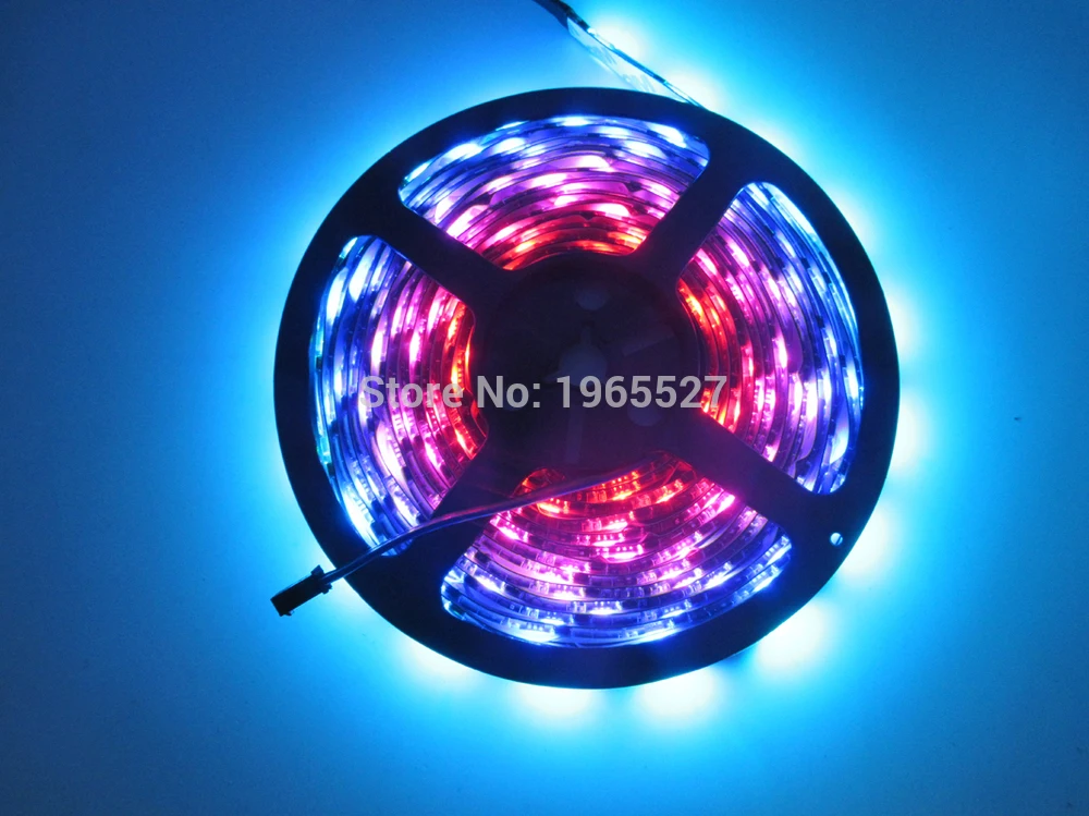 ws2801 led strip 5M DC5V WS2801IC 5050 RGB led digital strip 32leds 32pcs per meter,waterproof led strip,black pcb