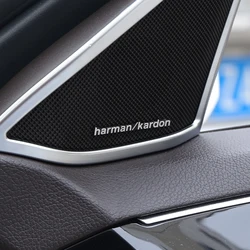 6pcs 3D Aluminum harman/kardon logo Hi-Fi car Speaker audio Speaker Badge Emblem with 2 pins