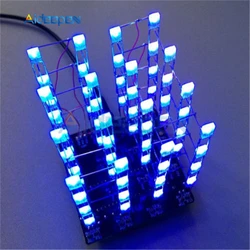 4X4X4 Blue LED Light Cube Kit 3D LED DIY Kit Electronic Suite for Arduino Smart Electronics Led Cube Kit DIY Electronic