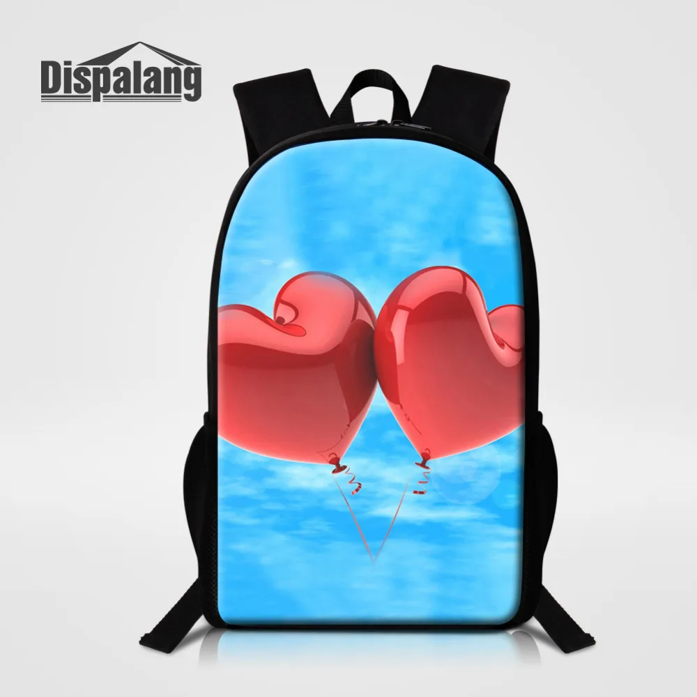 Dispalang Brand Design Backpack for Men Women Balloon Print College Student Children School Bags Kids Casual Travel Shoulder Bag