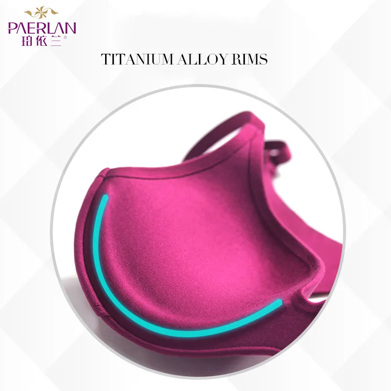 PAERLAN Memory soft wire seamless Underwire bra deformation of a slice seamless solid color small push up female underwear