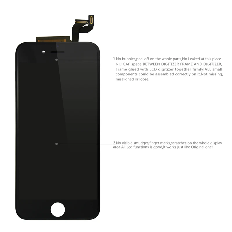 100PCS/Lot Black White High Quality LCD For iPhone 6 6S 7 8 Display Touch Screen Digitizer Assembly No Dead Pixel Free Shipping