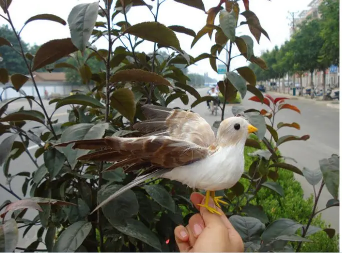 

cute simulation wings bird model polyethylene & furs beautiful gray bird model gift about 12cm 1145