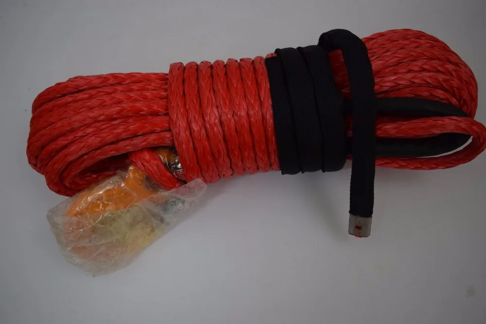 

Red 12mm*30m Synthetic Winch Rope Hook,Kevlar Winch Cable,Winch Rope Extension,Off Road Rope