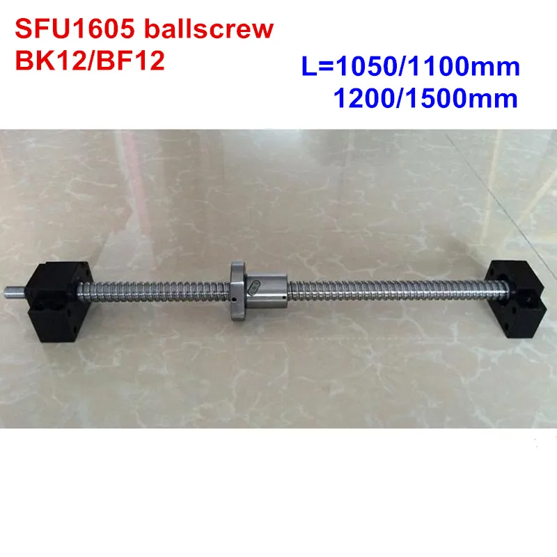 

SFU1605 1050 1100 1200 1500mm ballscrew + BK12/BF12 CNC parts