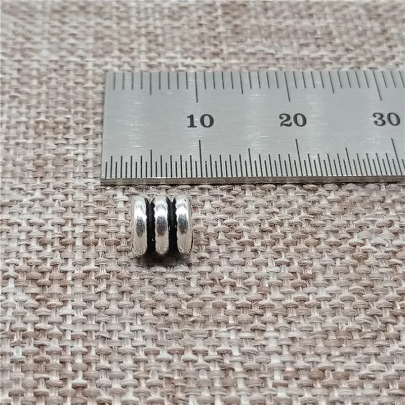 6 peças de 925 prata esterlina pequeno espaçador contas 2.5mm buraco para pulseira colar