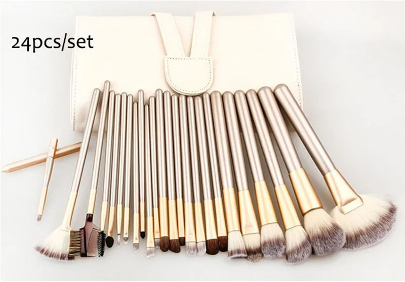 New fashion Makeup brushes 12pcs &18pcs & 24pcs Professional Cosmetics Brush UP bag Foundation Powder Blush makeup set kit