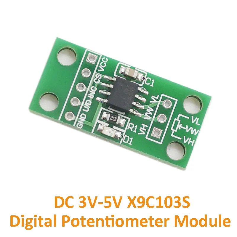 DC 3V-5V X9c103S Digital Potentiometer Module 10K full range Potentiometer Board